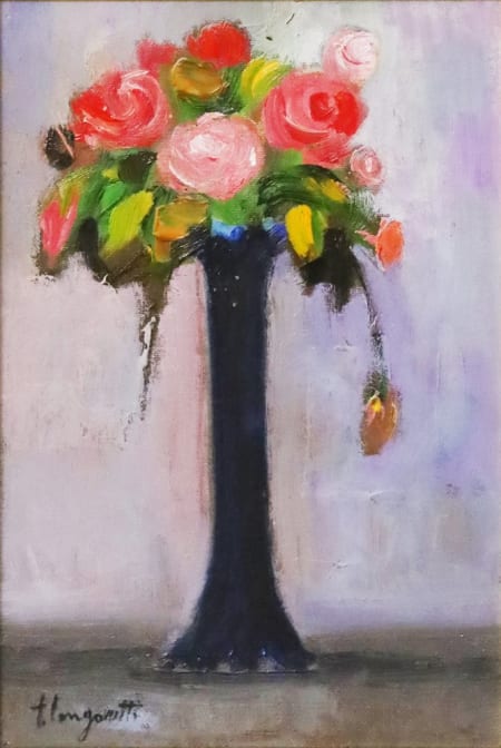 Trento Longaretti — Fiori in vasetto nero